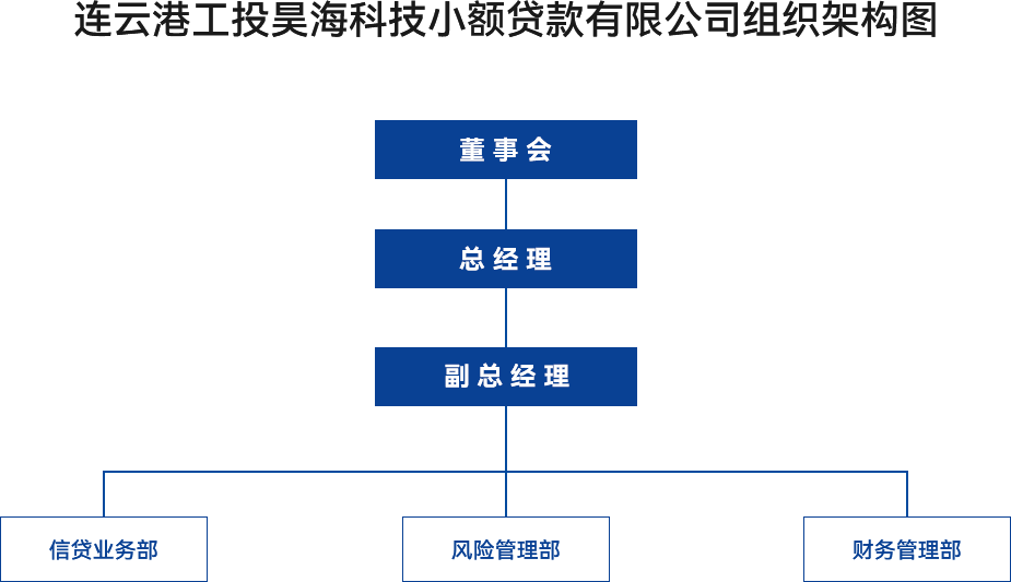 金融板塊-連云港工投昊?？萍夹☆~貸款有限公司組織架構(gòu)圖